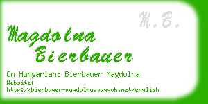 magdolna bierbauer business card